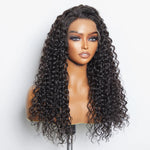 Load image into Gallery viewer, 30inch 13x6 PartingMax Glueless Lace Wig 3D Cap Pre-bleached Water Wave Transparent Lace Front Wig 180% Density
