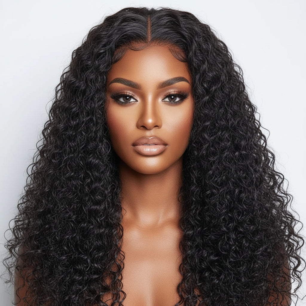 30inch 13x6 Glueless HD Lace Wig| Pre-bleached Water Wave, 200% Density