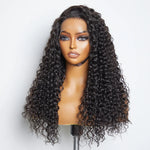 Load image into Gallery viewer, 30inch 13x6 PartingMax Glueless Lace Wig 3D Cap Pre-bleached Water Wave Transparent Lace Front Wig 180% Density
