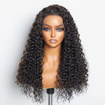 Load image into Gallery viewer, 30inch 13x6 PartingMax Glueless Lace Wig 3D Cap Pre-bleached Water Wave Transparent Lace Front Wig 180% Density
