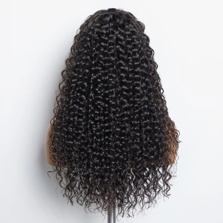 30inch 13x6 PartingMax Glueless Lace Wig 3D Cap Pre-bleached Water Wave Transparent Lace Front Wig 180% Density
