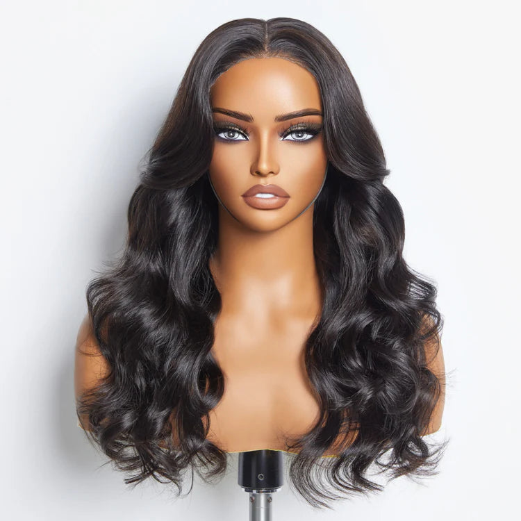 5"x5" Body Wave Wear & Go Glueless #1B Lace Closure Wig-100% Human Hair