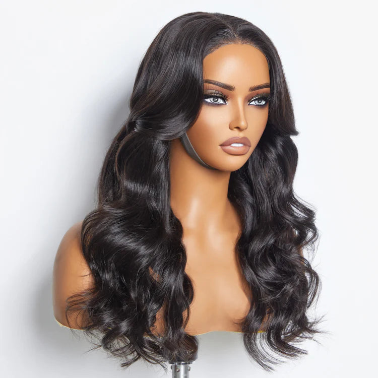 5"x5" Body Wave Wear & Go Glueless #1B Lace Closure Wig-100% Human Hair