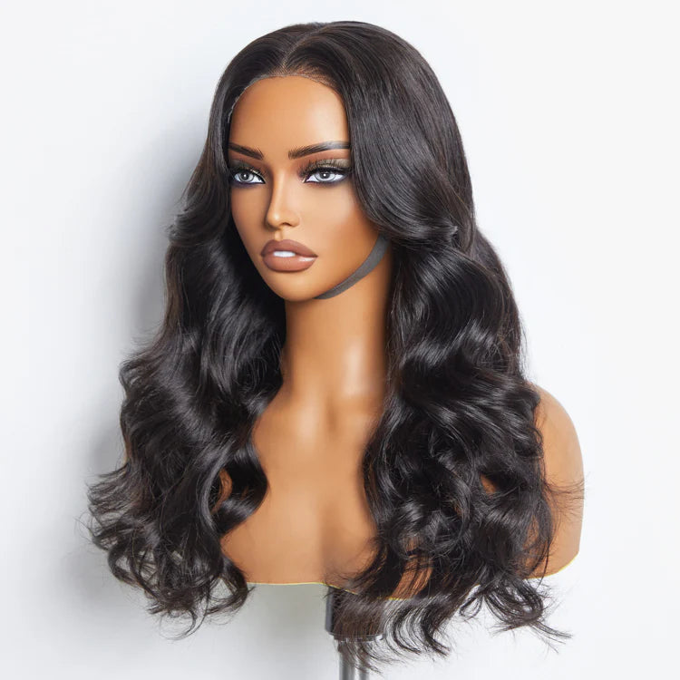 5"x5" Body Wave Wear & Go Glueless #1B Lace Closure Wig-100% Human Hair
