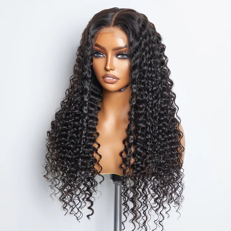 5x5 Glueless Lace Closure Wig 180% Density Deep Wave