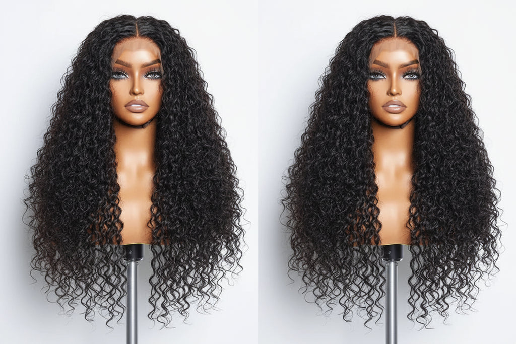 5x5 Glueless Lace Closure Wig 180% Density Deep Wave
