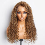 Load image into Gallery viewer, Pre-Plucked 13x4&quot; Lace Front Water Wavy Highlight Wig Free Part 150% Density-100% Human Hair
