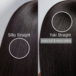 Load image into Gallery viewer, 12 Inch Realistic Yaki Straight Bob With Bangs 2x1 Minimalist Lace Wig 150% Density
