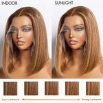 Load image into Gallery viewer, 12 Inches 13&quot;x4&quot; #P4/27 Straight Bob Lace Frontal Wig-100% Human Hair
