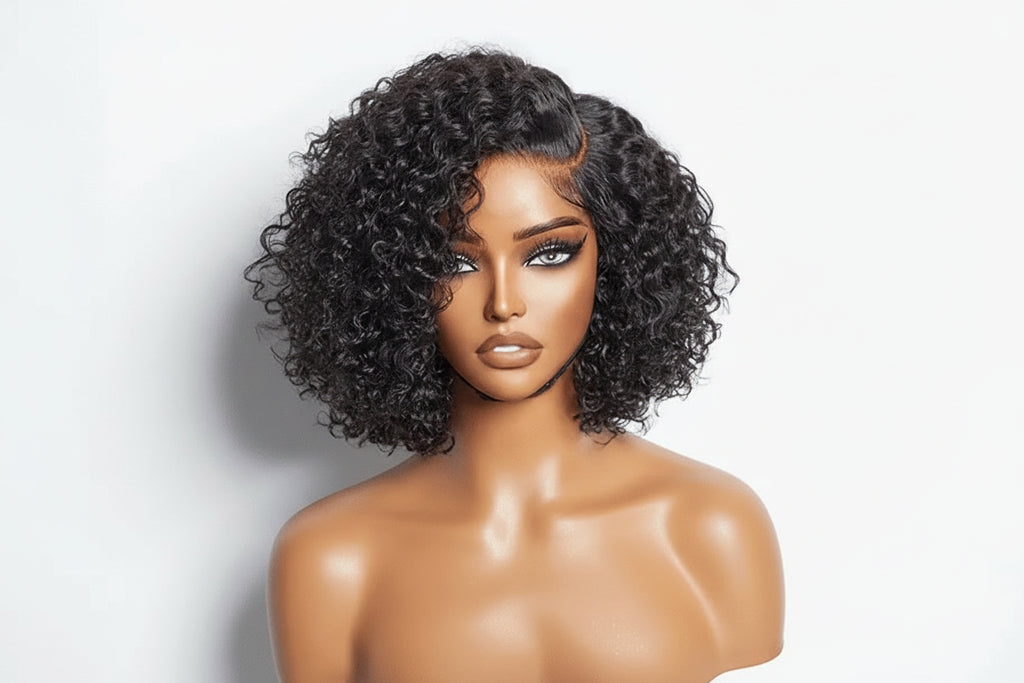8" Trendy Short Curly Glueless Wig – Minimalist HD Lace | 100% Human Hair