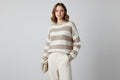 Striped Knit Pullover Sweater - The PM Edit