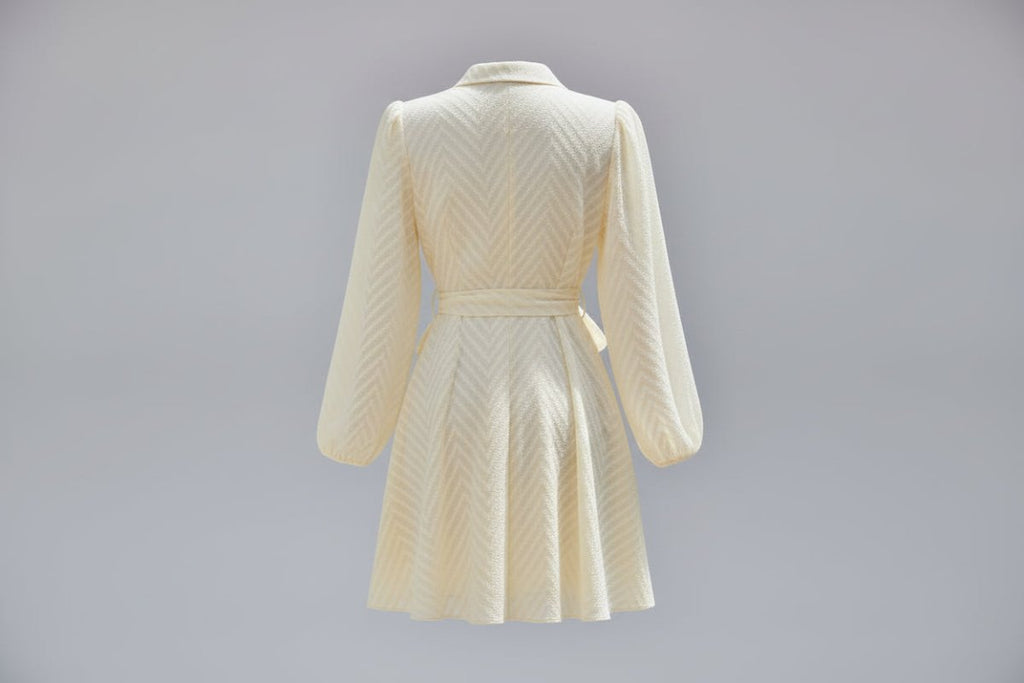 Long Sleeve Wrap Front Dress - The PM Edit
