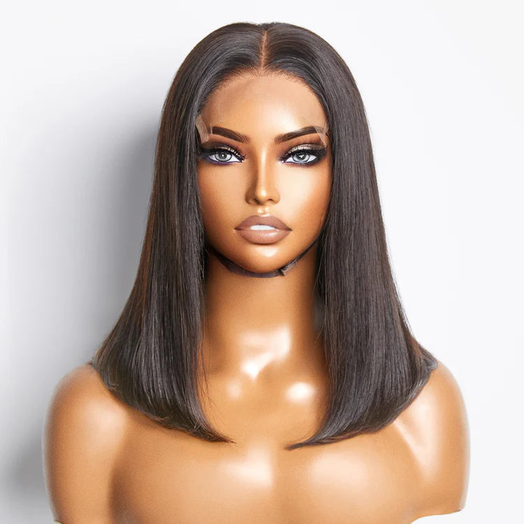 5x5 Glueless Lace Closure Bob Wig 180% Density Straight