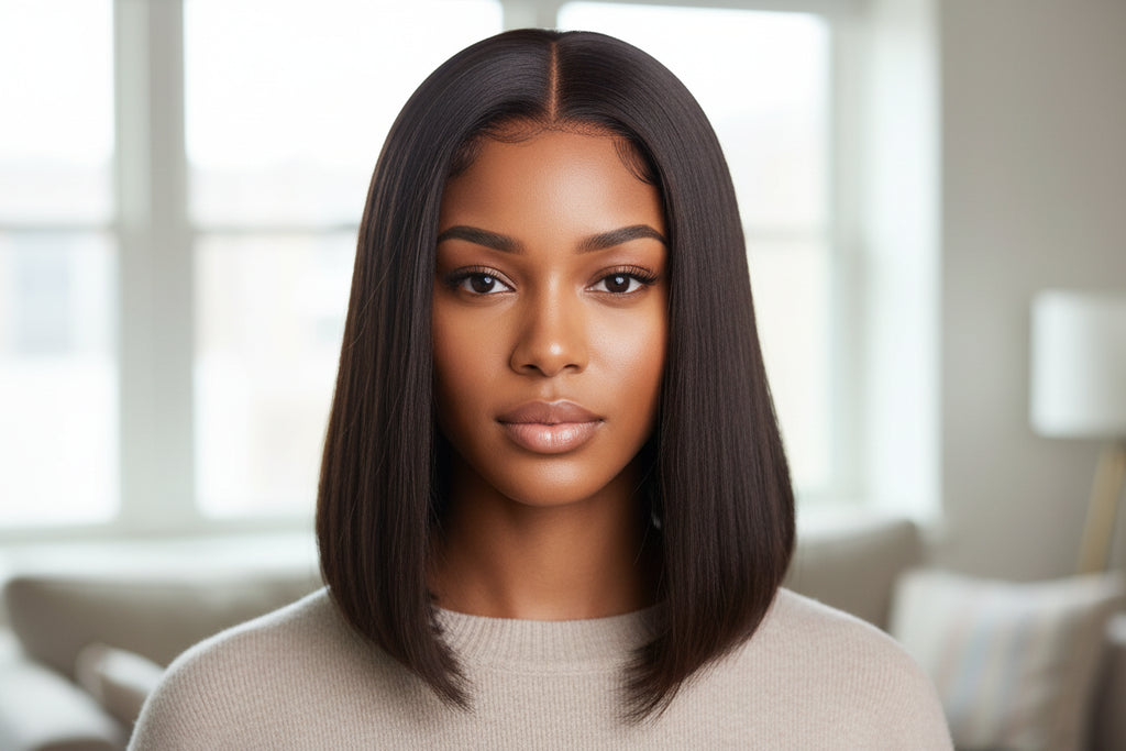 5x5 Glueless Lace Closure Bob Wig 180% Density Straight