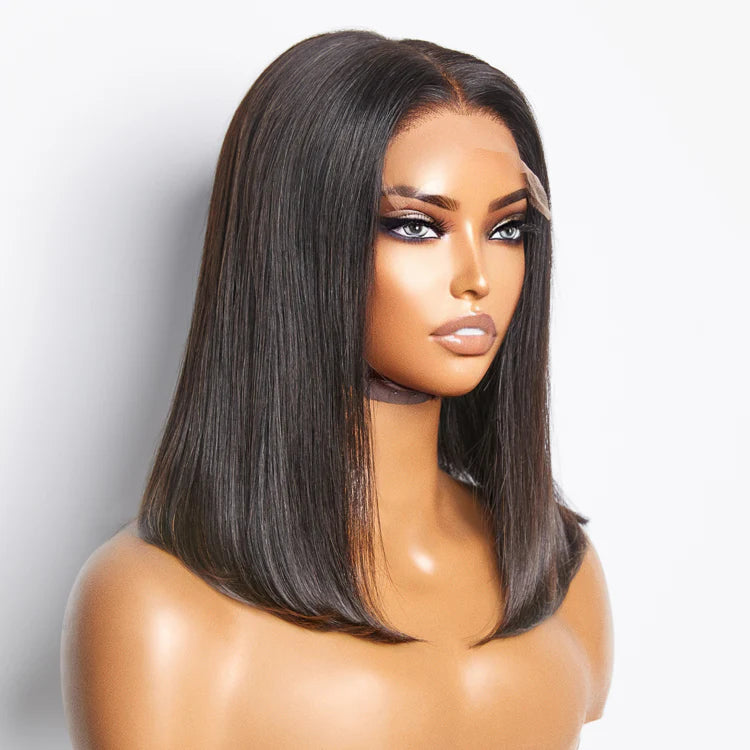 5x5 Glueless Lace Closure Bob Wig 180% Density Straight