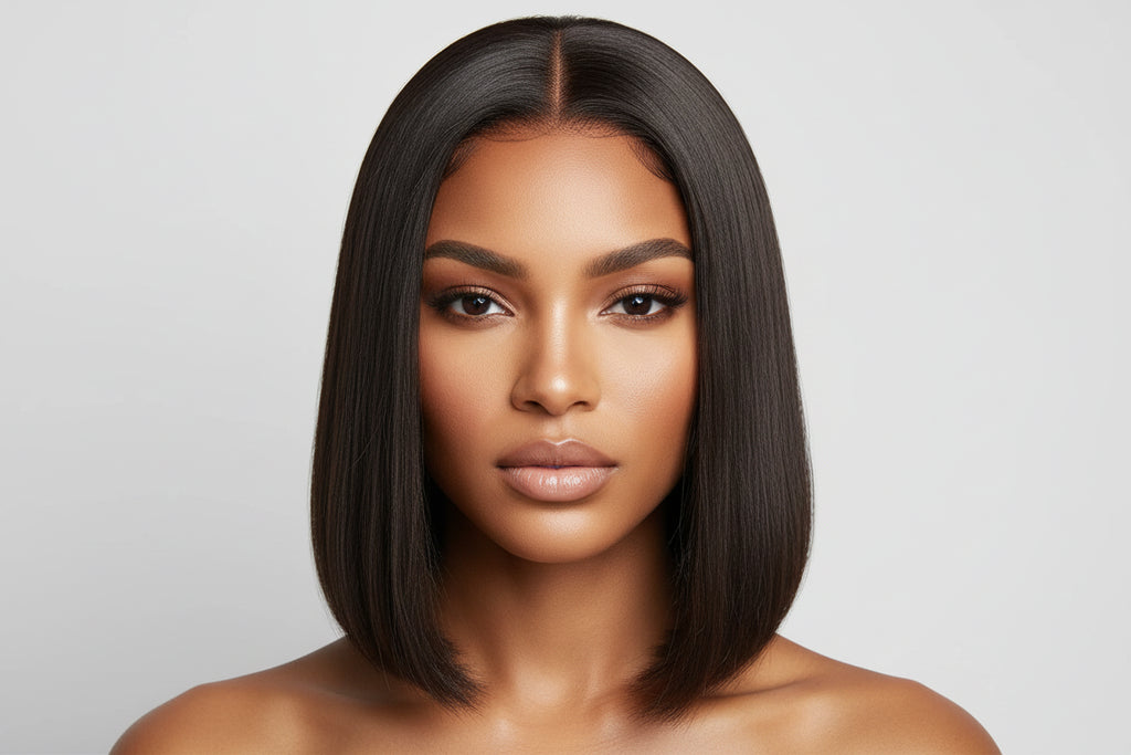 5x5 Glueless Lace Closure Bob Wig 180% Density Straight