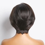 Load image into Gallery viewer, 8 Inches 4&quot;x4&quot; Natural Black Straight Bob Side Part Lace Closure Wig-100% Human Hair
