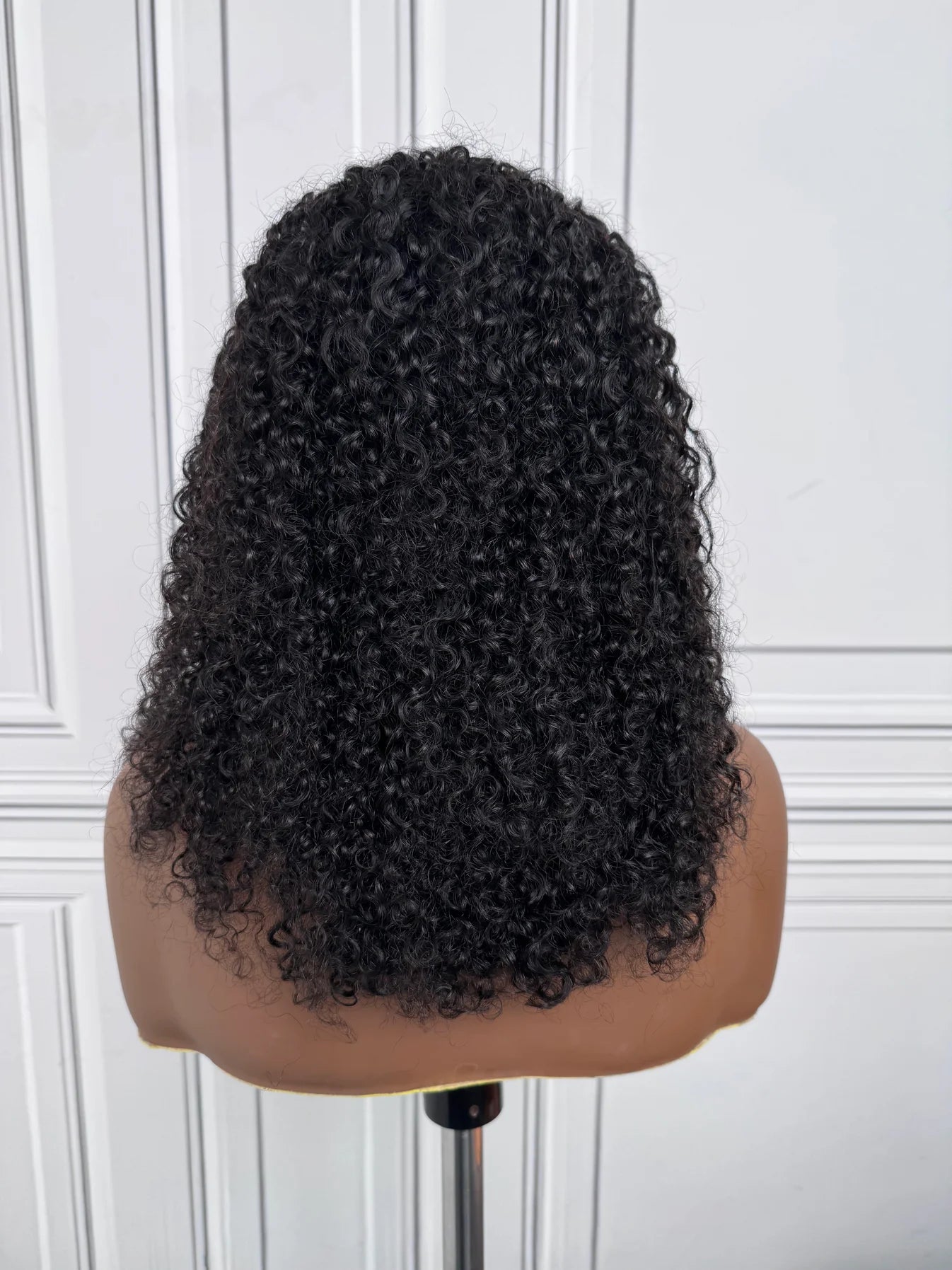 #1B Natural Black Burmese Curly Half Wig 180% Density