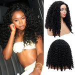 Load image into Gallery viewer, 18inch 22inch #1B Natural Black Burmese Curly Half Wig 180% Density
