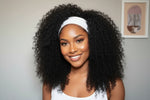 Load image into Gallery viewer, #1B Natural Black Messy Curly Half Wig 180% Density

