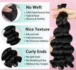 Load image into Gallery viewer, Loose Wave Bulk Hair For Braiding #1B Natural Black/Boho braids
