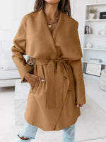 Load image into Gallery viewer, Tie Waist Long Sleeve Outerwear - The PM Edit
