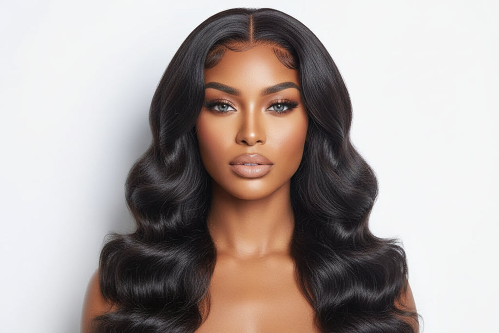 5"x5" Body Wave Wear & Go Glueless #1B Lace Closure Wig-100% Human Hair