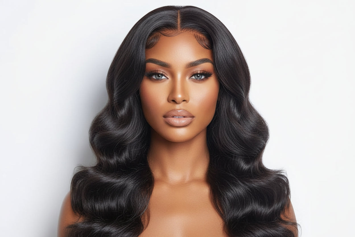 5"x5" Body Wave Wear & Go Glueless #1B Lace Closure Wig-100% Human Hair