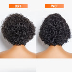 Load image into Gallery viewer, 8 inch Short Curly Pixie Cut 13&quot;x4&quot; Frontal Lace Wig Pre-Bleached Knots Brazilian Human Virgin Hair 150% Density
