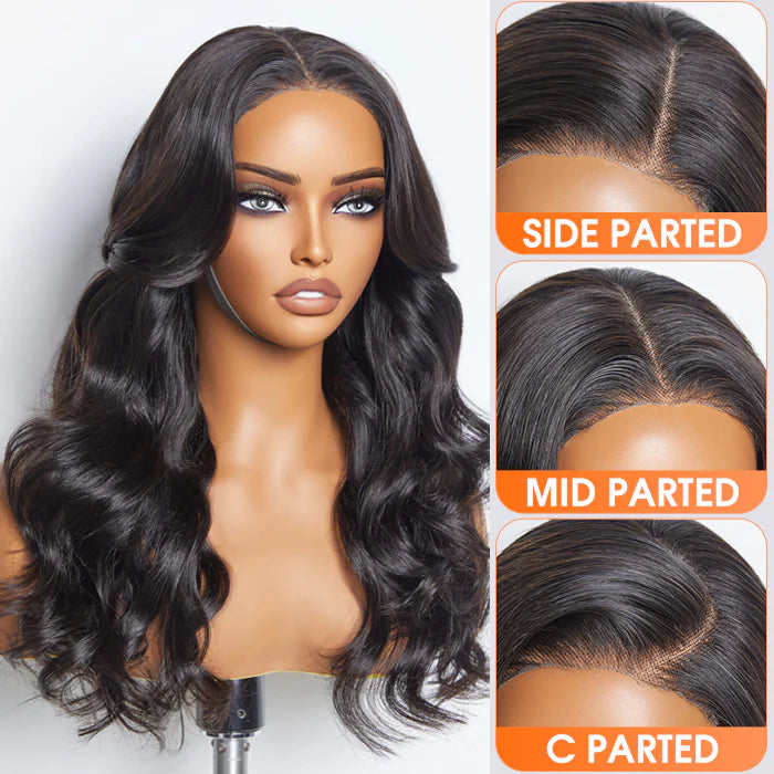 5"x5" Body Wave Wear & Go Glueless #1B Lace Closure Wig-100% Human Hair