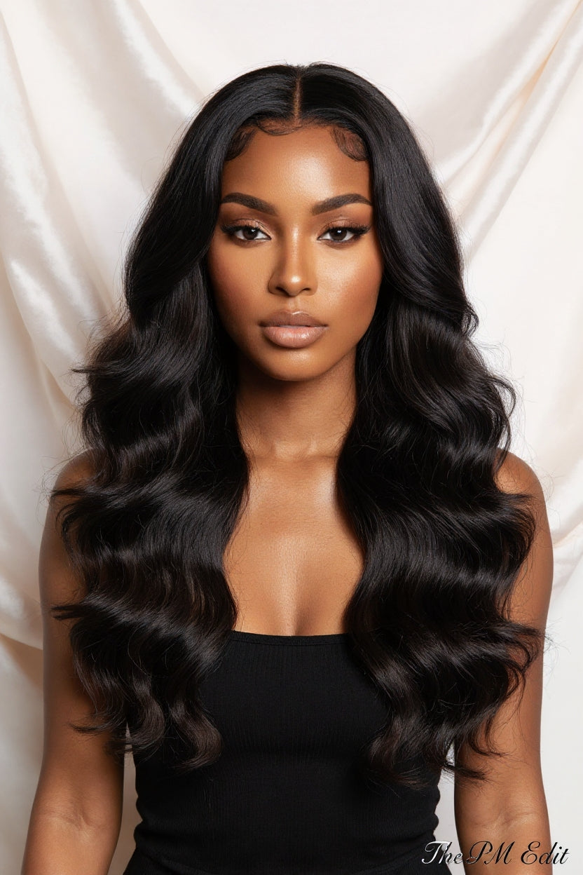 5"x5" Body Wave Wear & Go Glueless #1B Lace Closure Wig-100% Human Hair