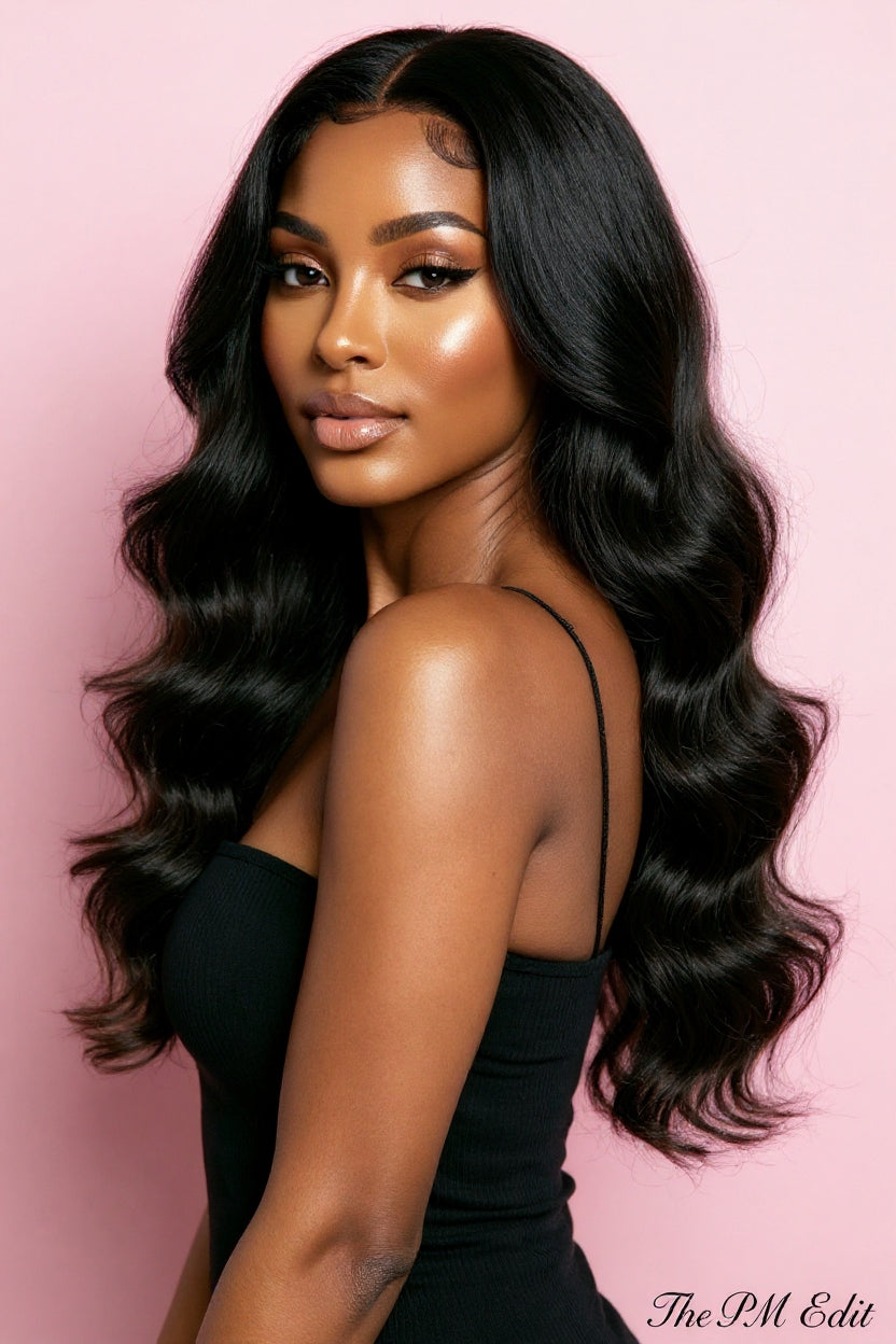 5"x5" Body Wave Wear & Go Glueless #1B Lace Closure Wig-100% Human Hair