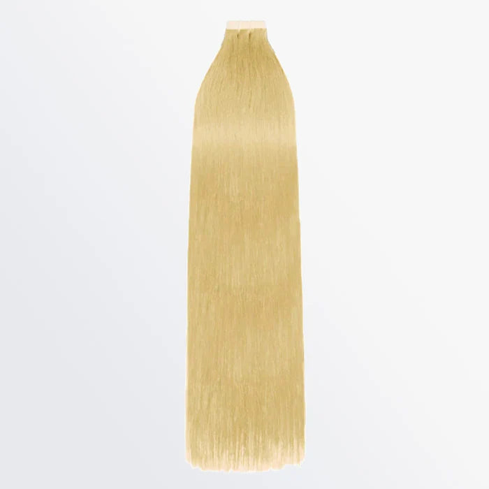 Premium Quality Straight Tape In Remy Hair Extensions #613 Lightest Blonde
