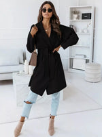 Load image into Gallery viewer, Tie Waist Long Sleeve Outerwear - The PM Edit
