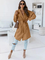 Load image into Gallery viewer, Tie Waist Long Sleeve Outerwear - The PM Edit
