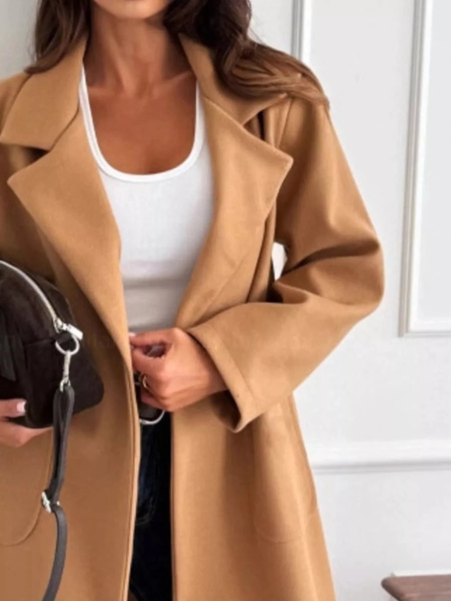 Long - Sleeve Single - Breasted Trench Coat - The PM Edit