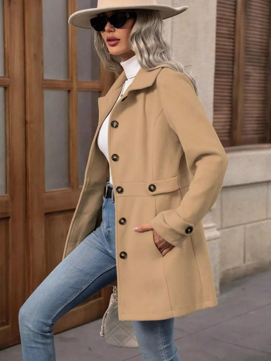 Button Up Long Sleeve Coat - The PM Edit