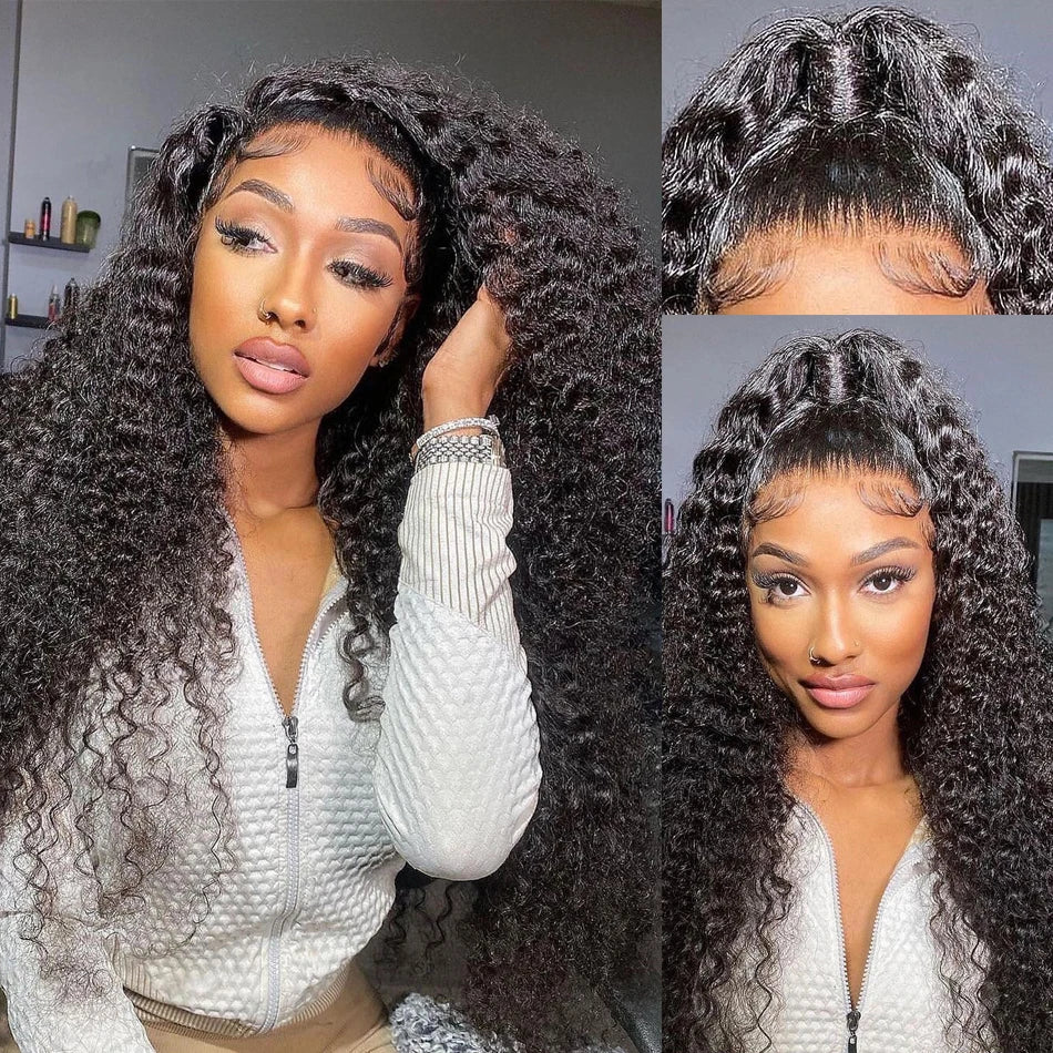 Curly Deep Wave Lace Frontal Wig