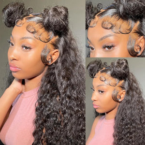 Curly Deep Wave Lace Frontal Wig