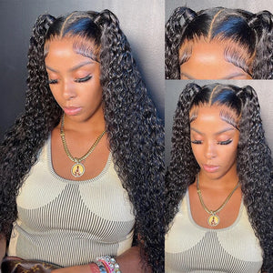 Curly Deep Wave Lace Frontal Wig