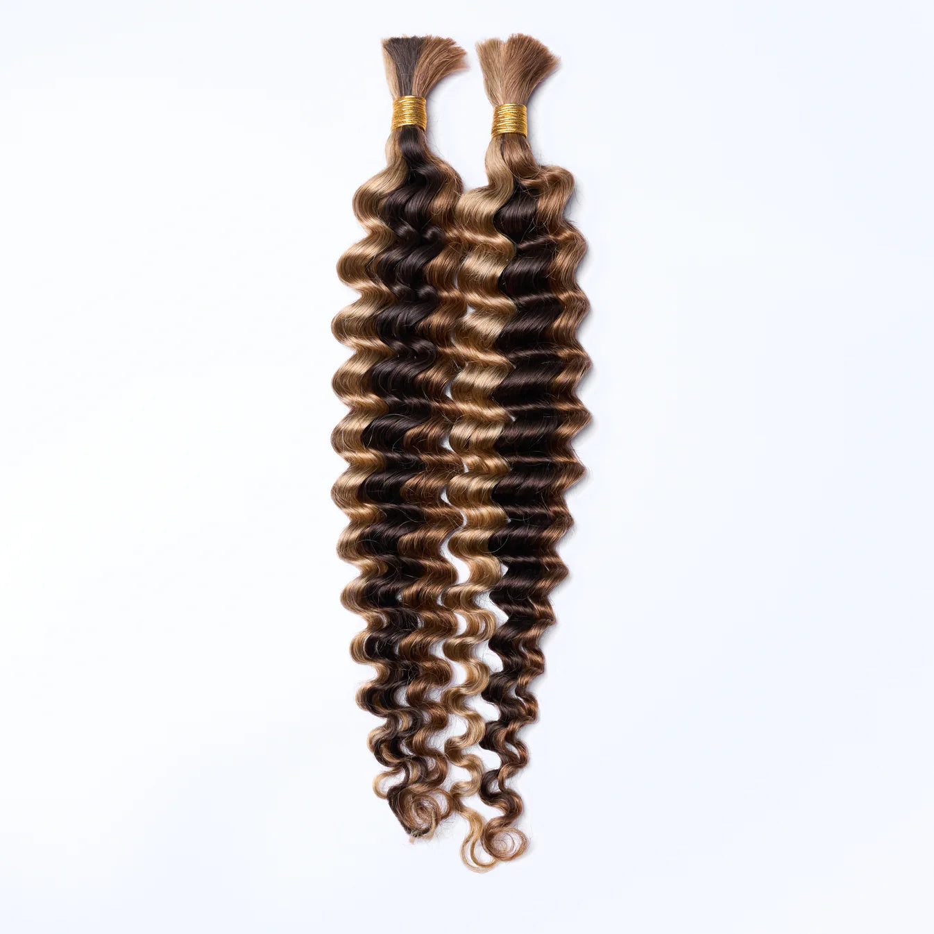 20inch Deep Wave Bulk Hair For Braiding #P4/27 Color/Boho Braids