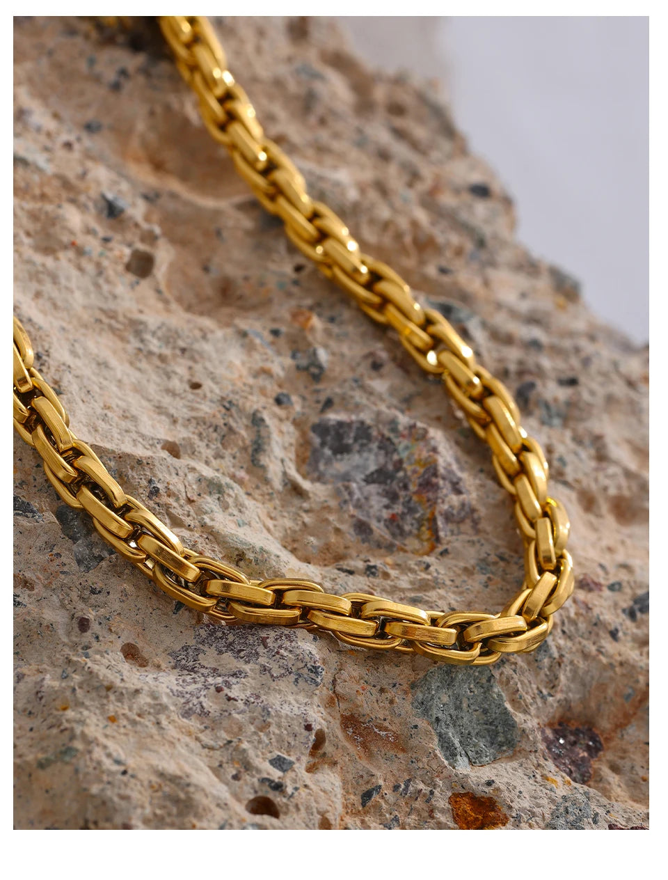 Double Link Chain Necklace & Bracelet | 18K Gold Plated Stainless Steel | The PM Edit