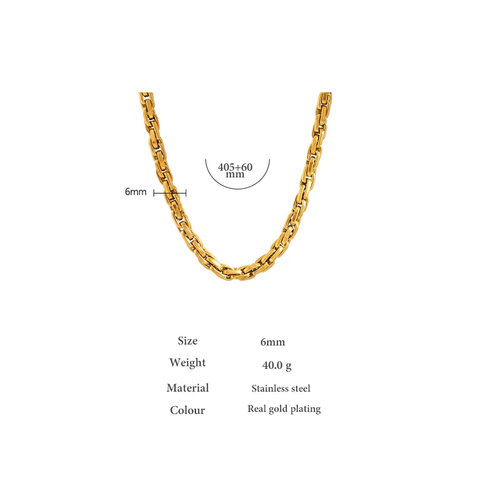 Double Link Chain Necklace & Bracelet | 18K Gold Plated Stainless Steel | The PM Edit