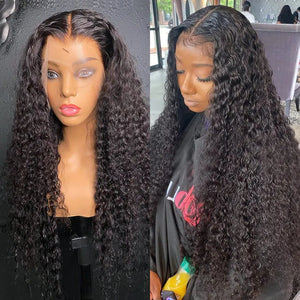 Deep Wave Hd Transparent Lace Frontal Wig. 13x4 13x6 Glueless 5X5 6X4 Curly Lace Front Wig