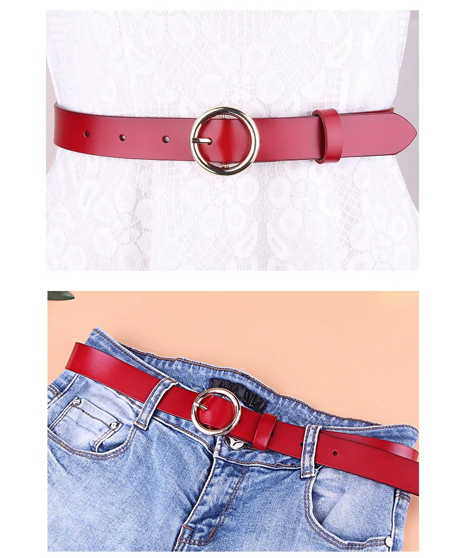 Genuine Leather Pin Buckle Belt - The PM Edit
