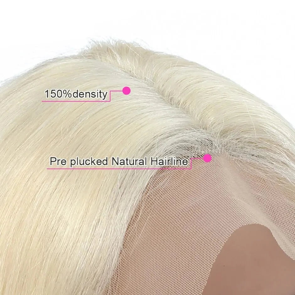 Brazilian Straight 613 Lace Front Wig. 150% Density. 13x4 Straight Honey Blonde Lace Front Human Hair Wig For Women.