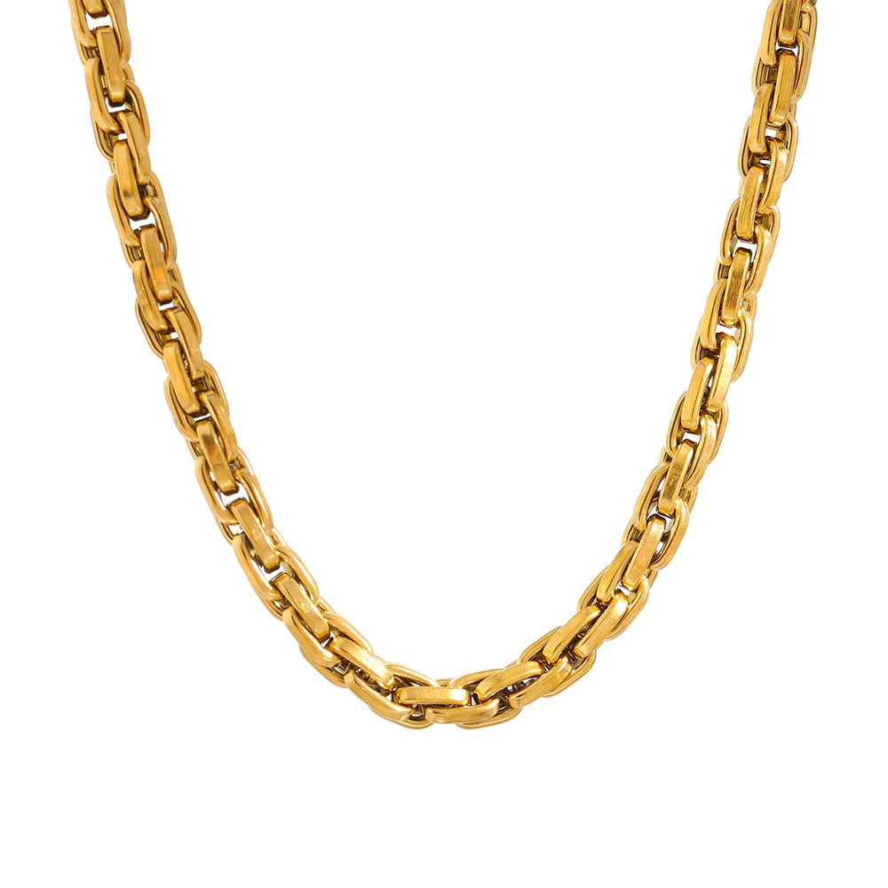 Double Link Chain Necklace & Bracelet | 18K Gold Plated Stainless Steel | The PM Edit