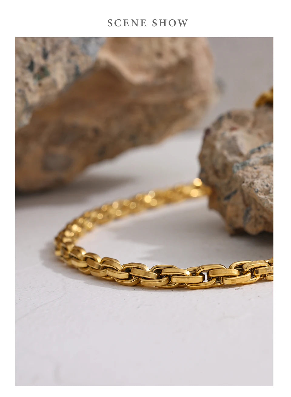 Double Link Chain Necklace & Bracelet | 18K Gold Plated Stainless Steel | The PM Edit