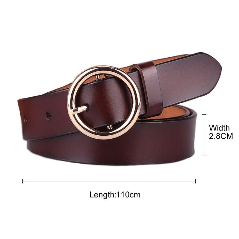 Genuine Leather Pin Buckle Belt - The PM Edit