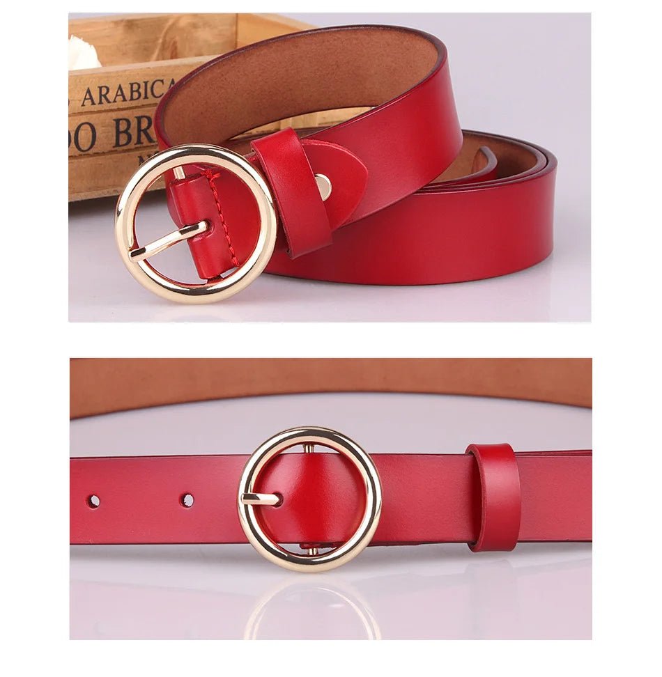 Genuine Leather Pin Buckle Belt - The PM Edit